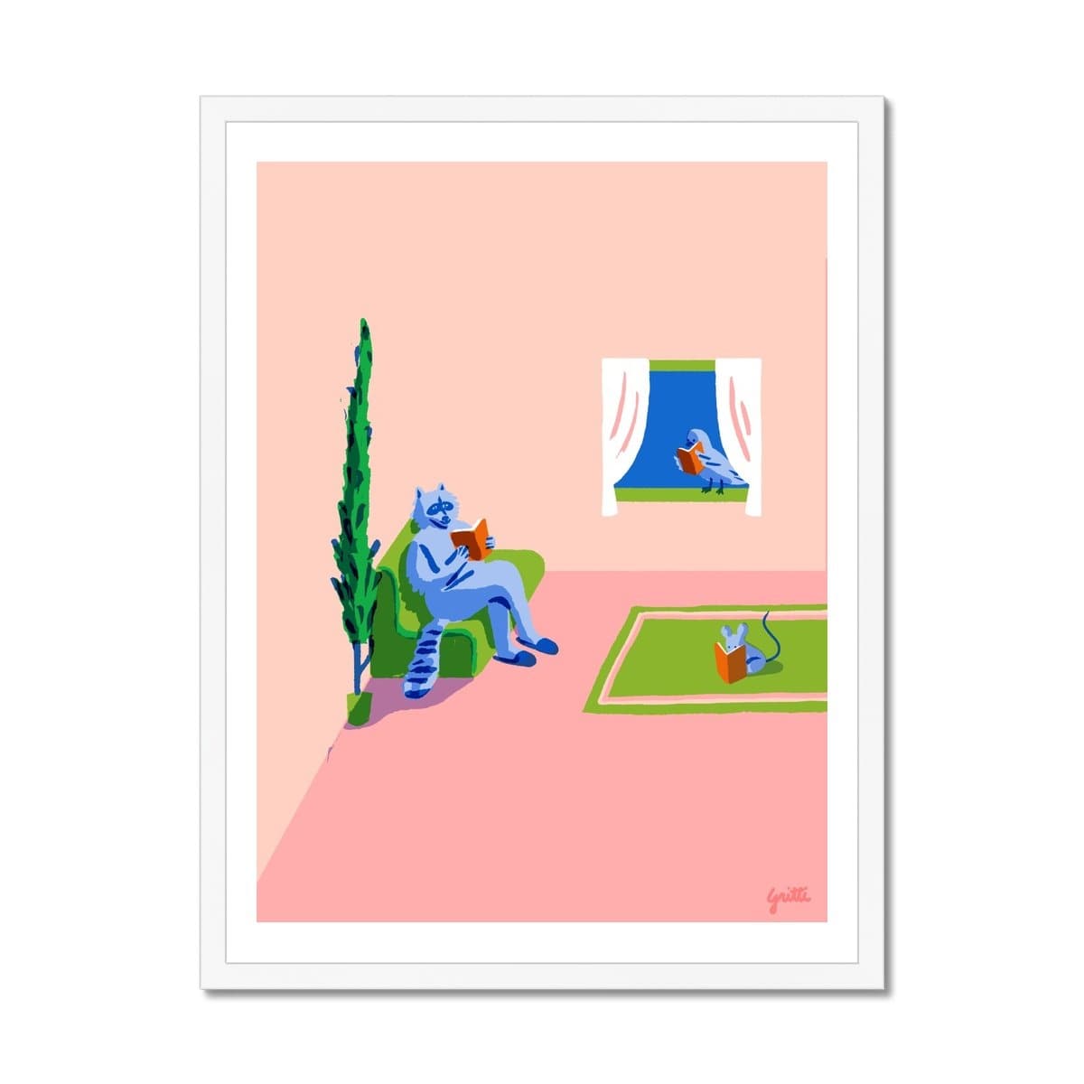 Prodigi Fine art 12"x16" / White Frame Lorenzo Gritti  | Book Club