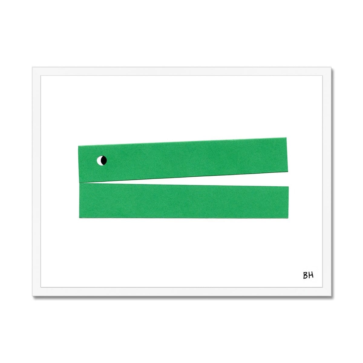 Prodigi Fine art 16"x12" / White Frame Ben Hickey | Crocodile