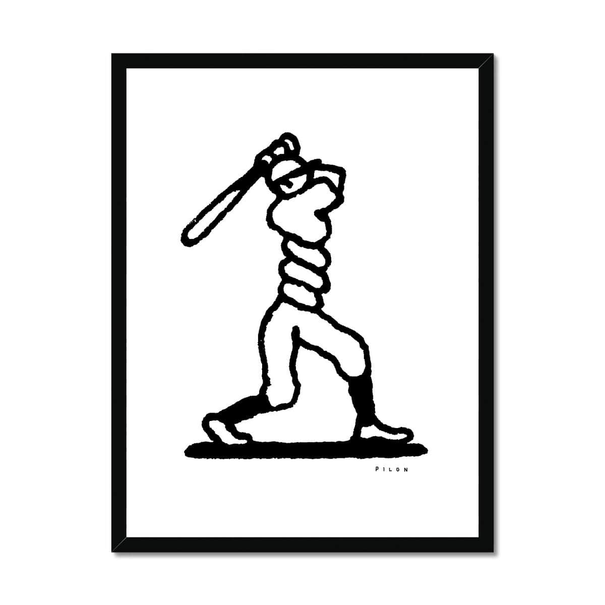 Prodigi Fine art 18"x24" / Black Frame Alain Pilon | Baseball One