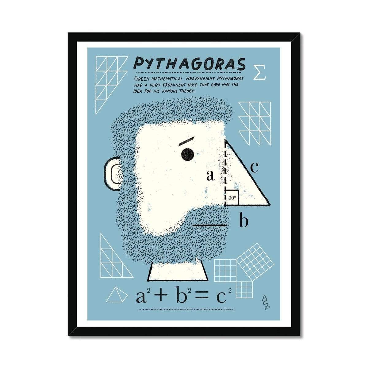 Prodigi Fine art 18"x24" / Black Frame Allan Sanders | Pythagoras