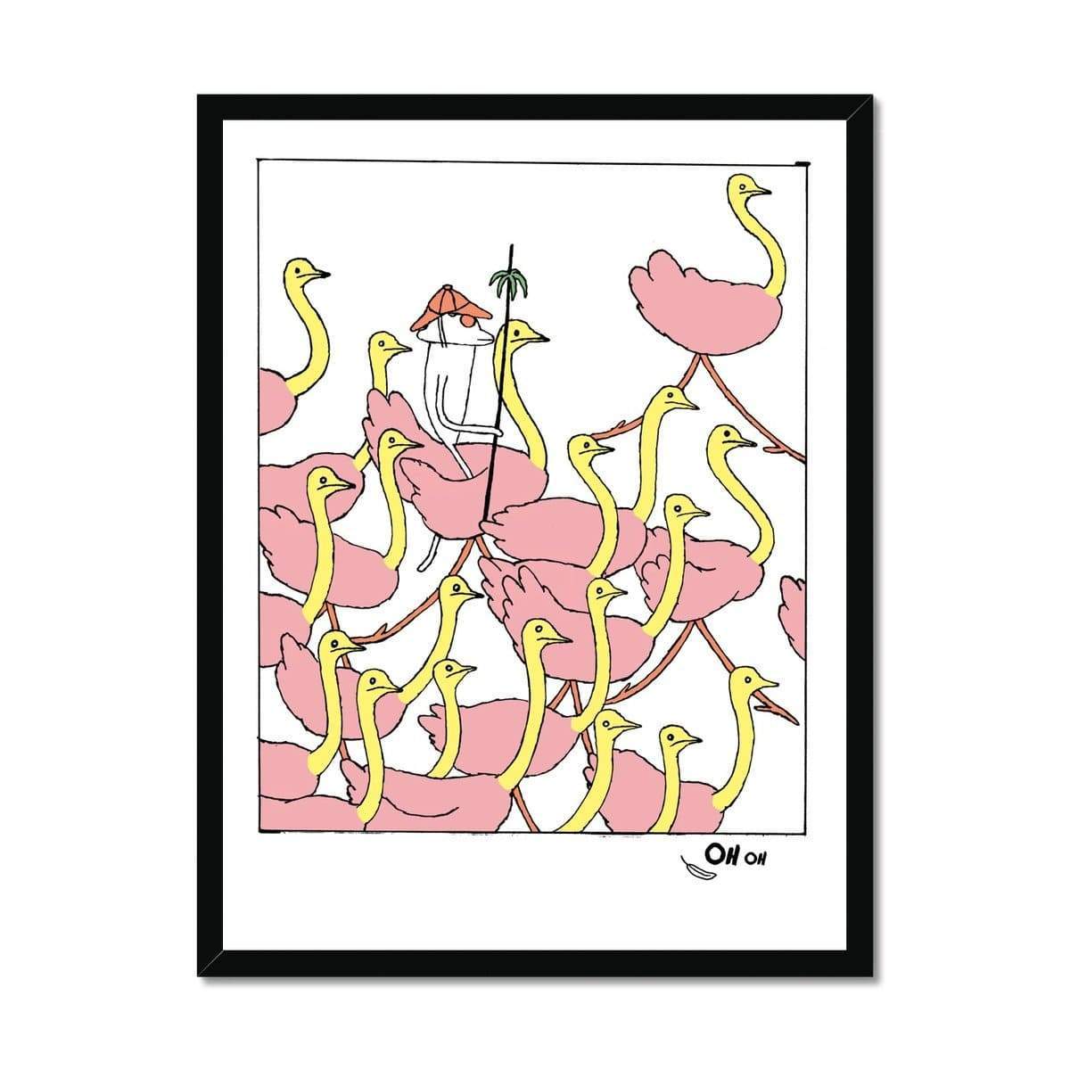 Prodigi Fine art 18"x24" / Black Frame Anna Haifisch | Ostrich