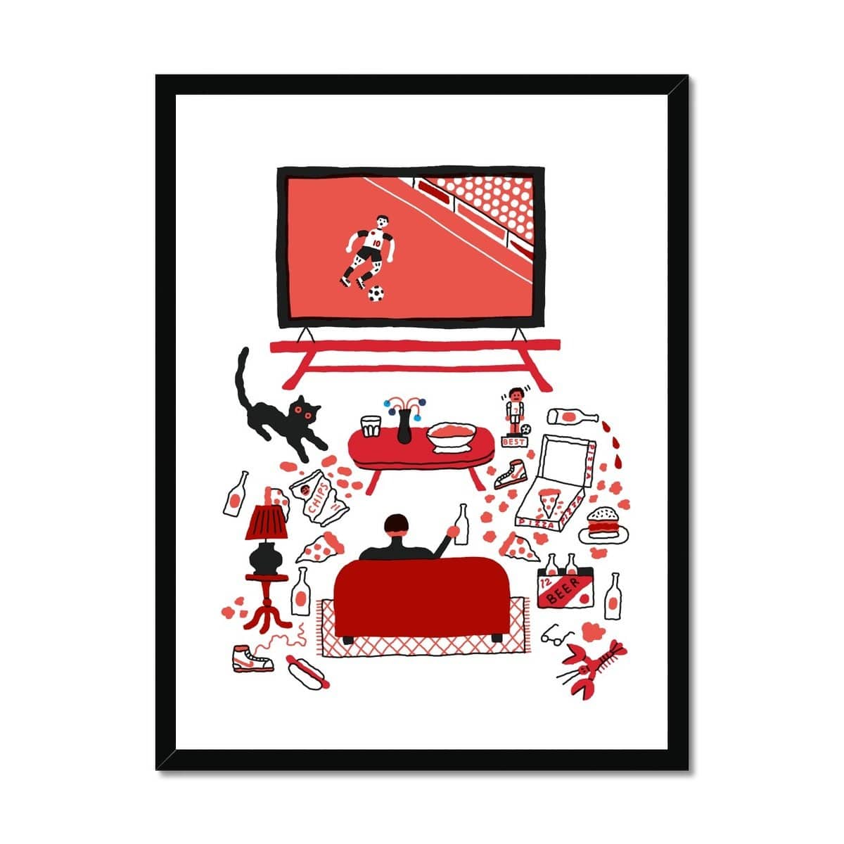 Prodigi Fine art 18"x24" / Black Frame Benoit Tardif | Watching Sports