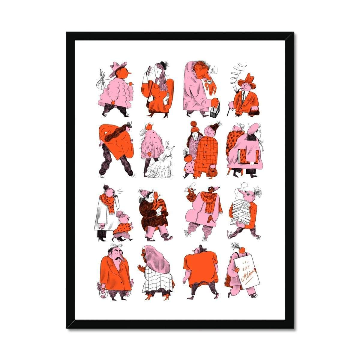 Prodigi Fine art 18"x24" / Black Frame Charlotte Dumortier | People who take the train at 4:17 PM