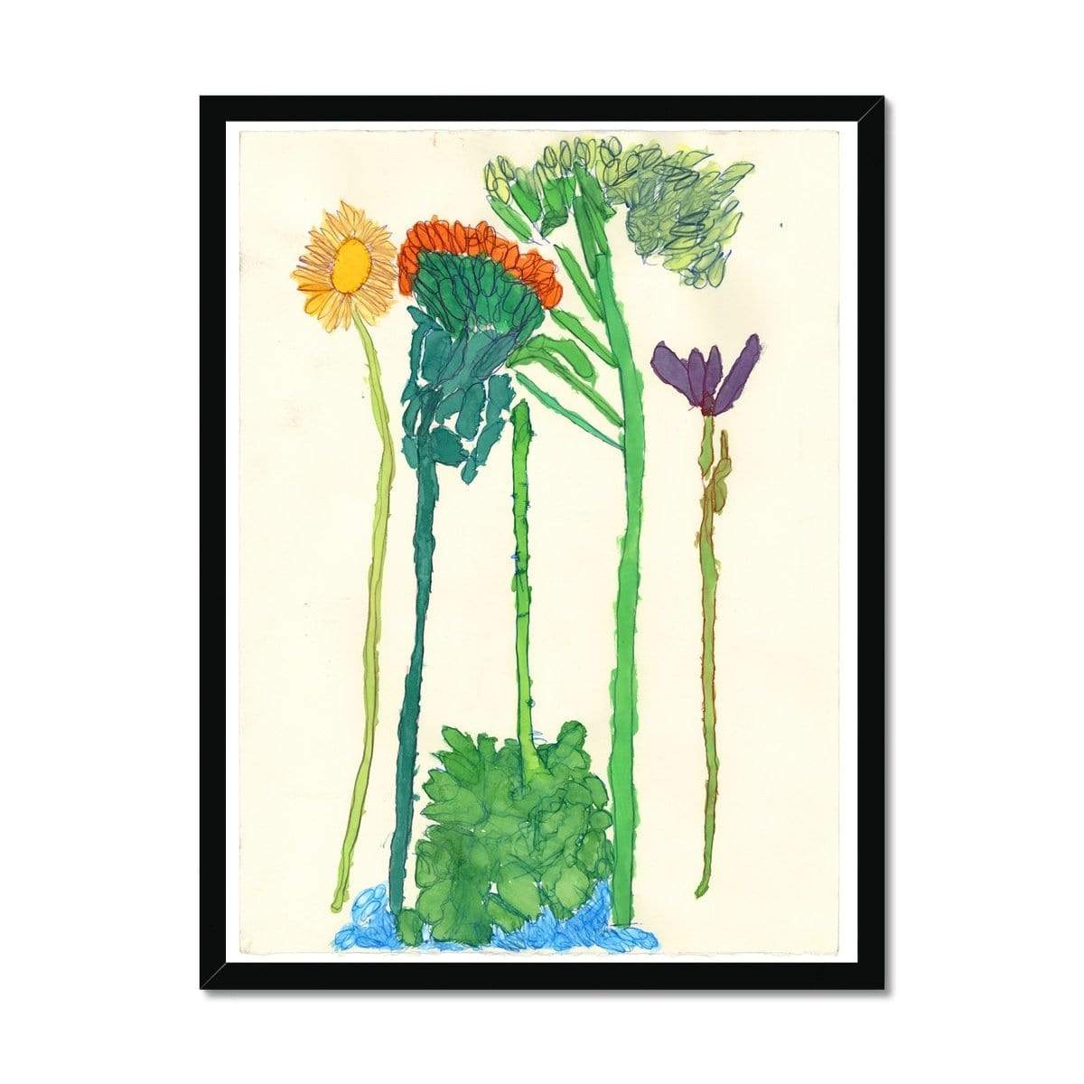 Prodigi Fine art 18"x24" / Black Frame Christian Ovonlen | Wildflowers Framed Print