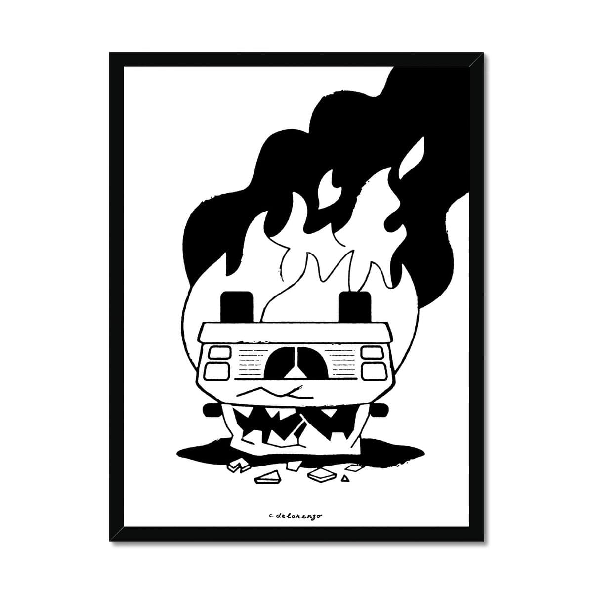 Prodigi Fine art 18"x24" / Black Frame Christopher Delorenzo | Car Crash