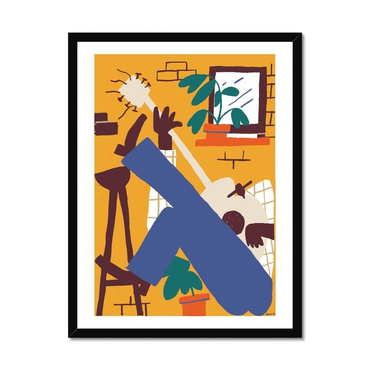 Prodigi Fine art 18"x24" / Black Frame David J Mcmillan | Guitar Man