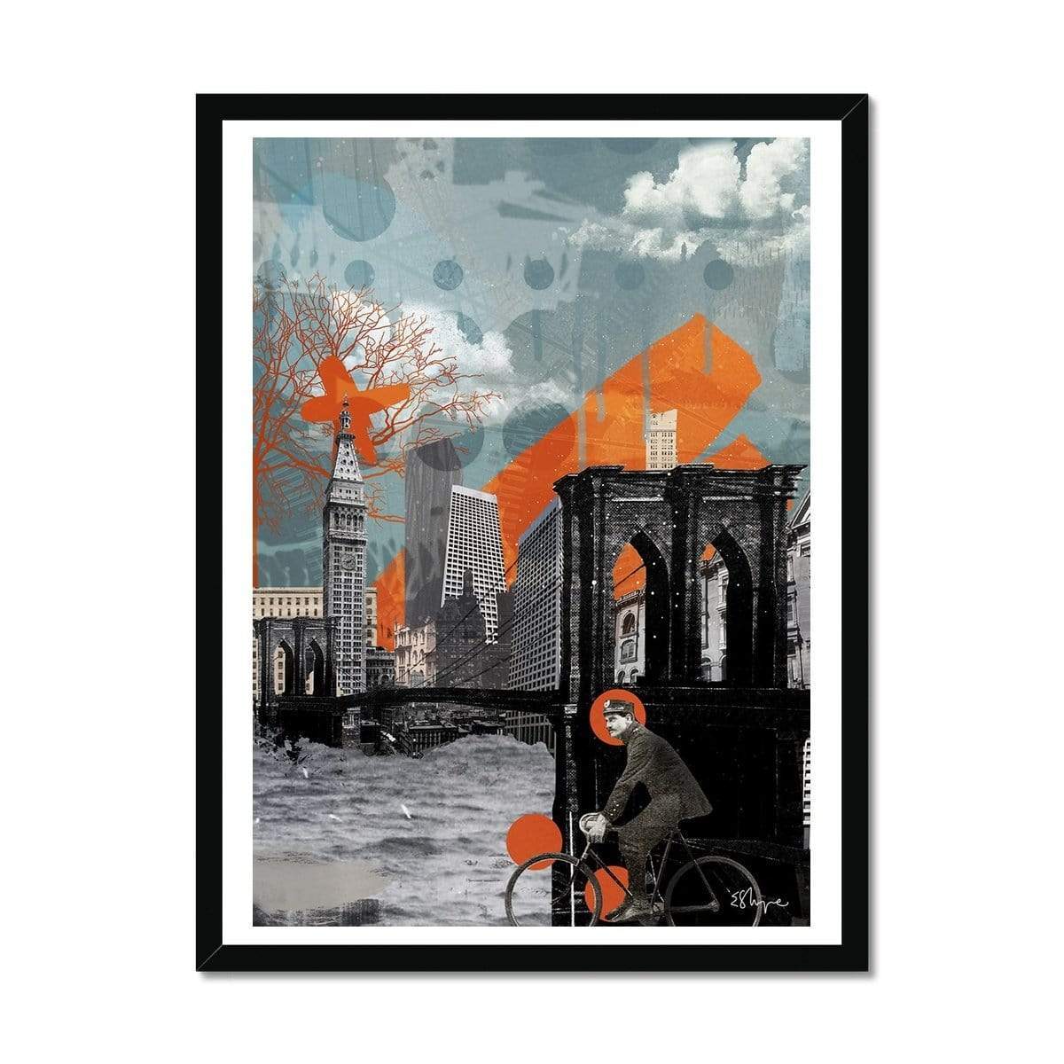 Prodigi Fine art 18"x24" / Black Frame Eleanor Shakespeare | Brooklyn Bridge