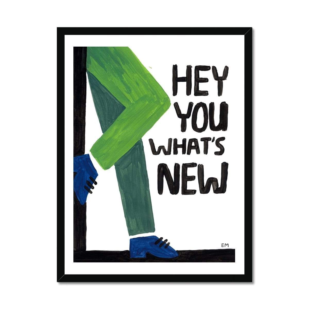 Prodigi Fine art 18"x24" / Black Frame Eleonora Marton | Hey You Whats New Framed Print