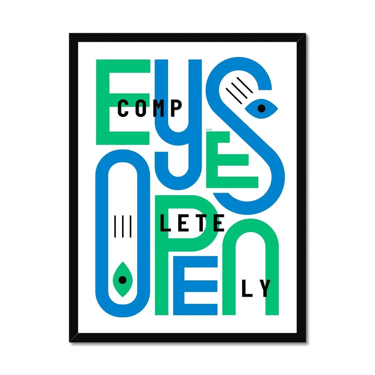 Prodigi Fine art 18"x24" / Black Frame Eyes Completely Open Framed Print