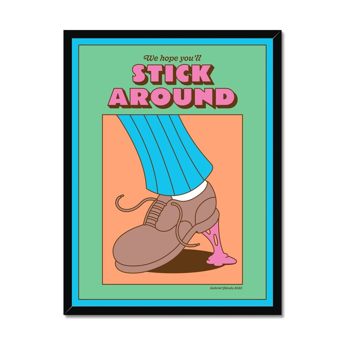 Prodigi Fine art 18"x24" / Black Frame Gabriel Alcala - Stick Around Framed Print