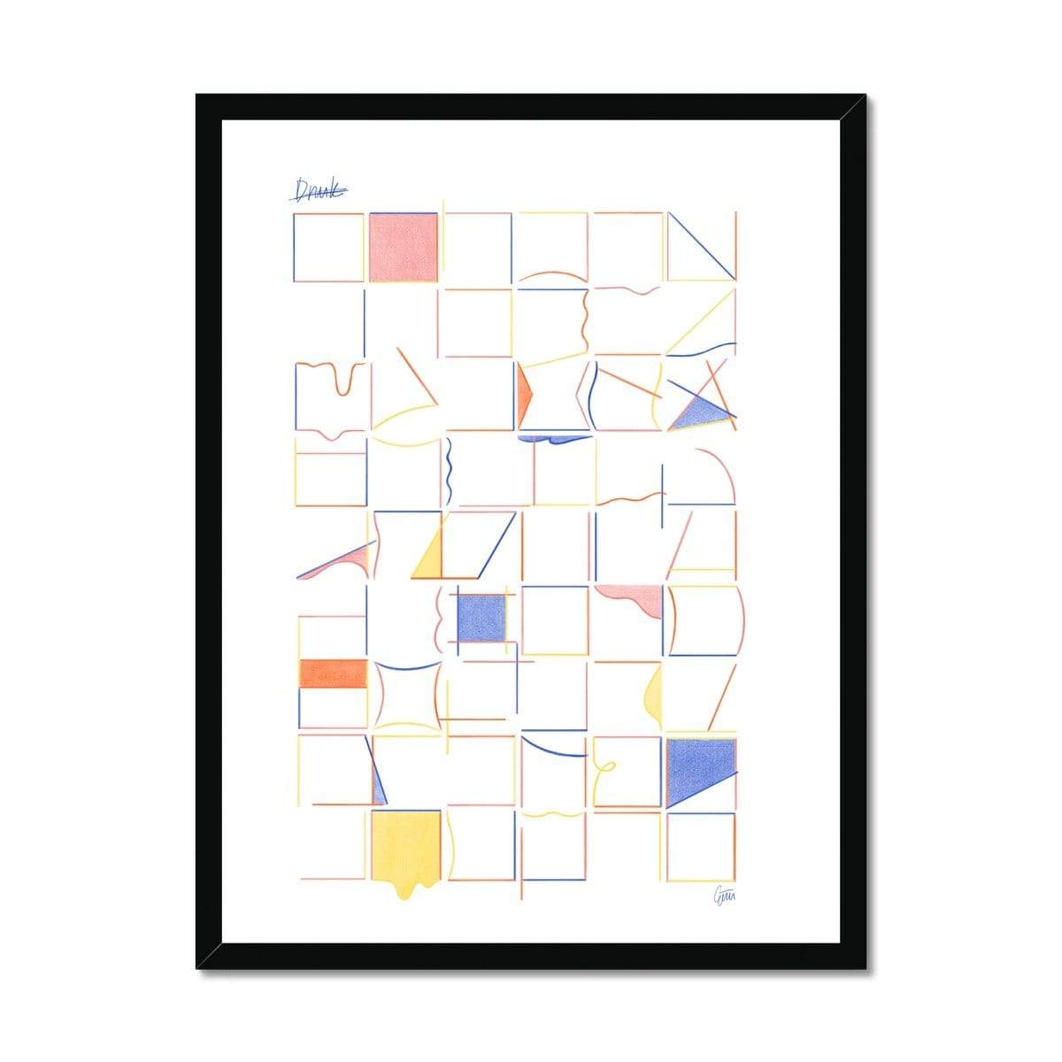 Prodigi Fine art 18"x24" / Black Frame Gizem Vural | Drunk Comic