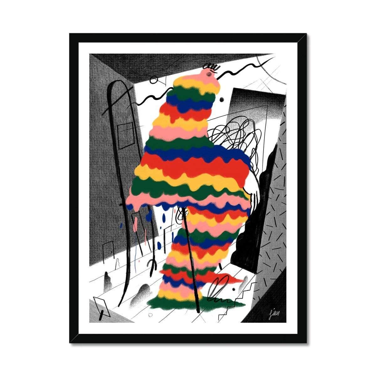 Prodigi Fine art 18"x24" / Black Frame Gizem Vural | Emotional