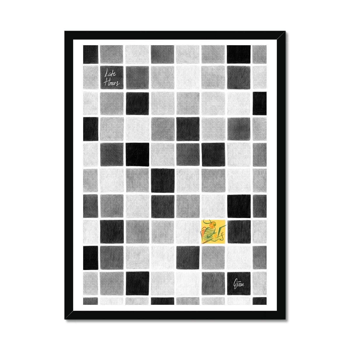 Prodigi Fine art 18"x24" / Black Frame Gizem Vural | Late Hours Comic