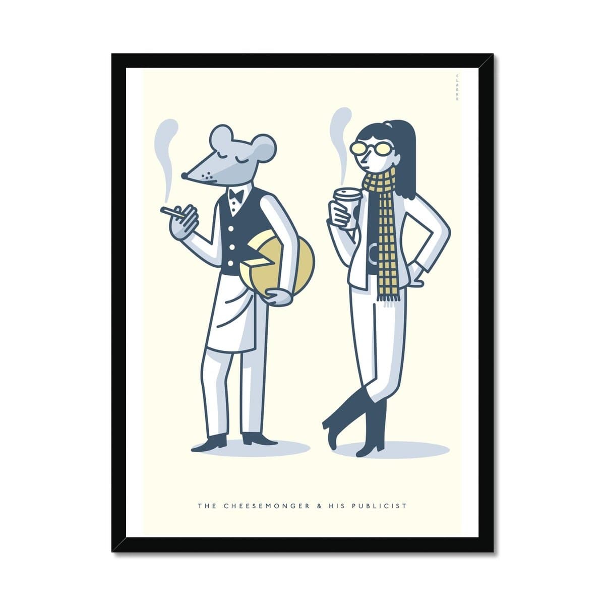 Prodigi Fine art 18"x24" / Black Frame Greg Clarke | Cheese monger