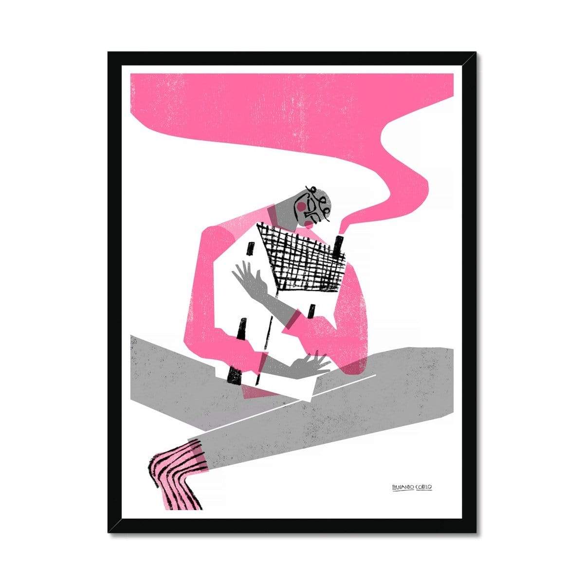 Prodigi Fine art 18"x24" / Black Frame Homesick Framed Print