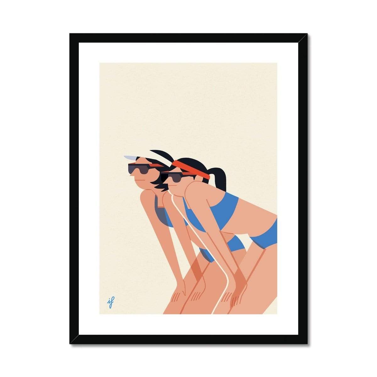 Prodigi Fine art 18"x24" / Black Frame Ilaria Falorsi | Beach Volley