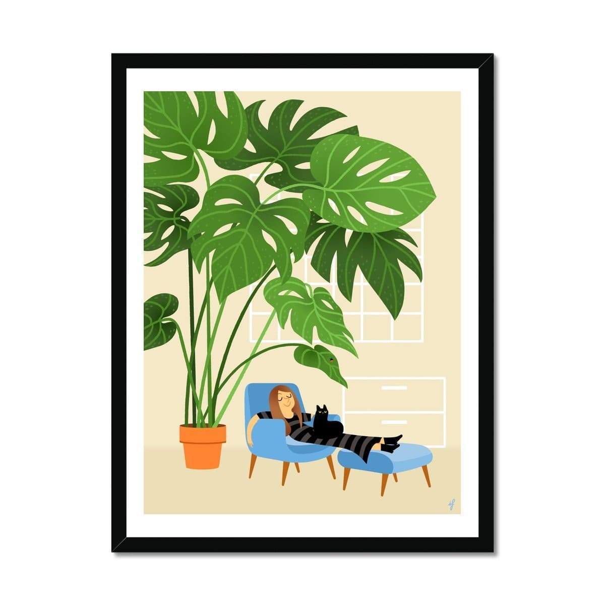 Prodigi Fine art 18"x24" / Black Frame Ilaria Falorsi | Monstera