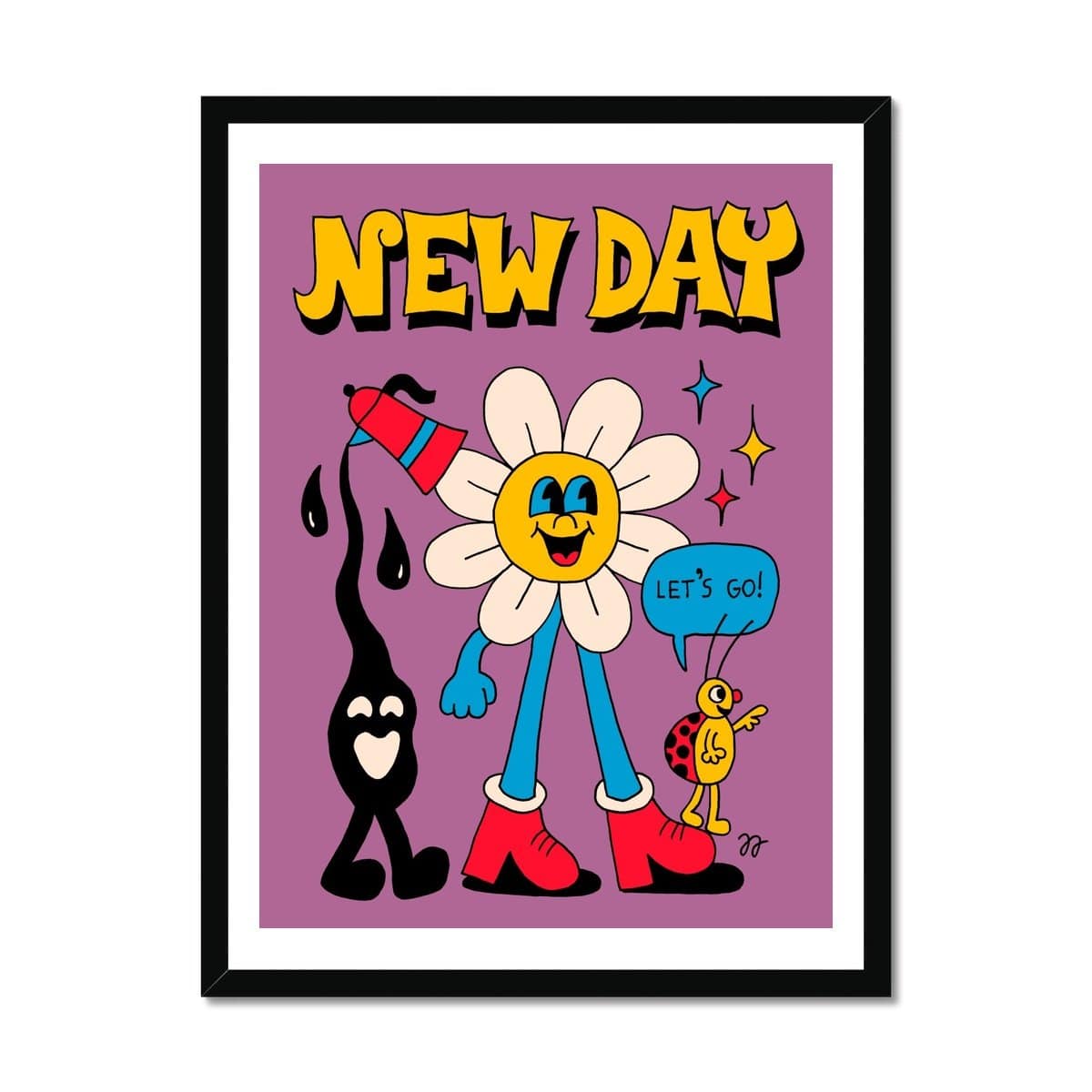Prodigi Fine art 18"x24" / Black Frame Jango Jim | New Day