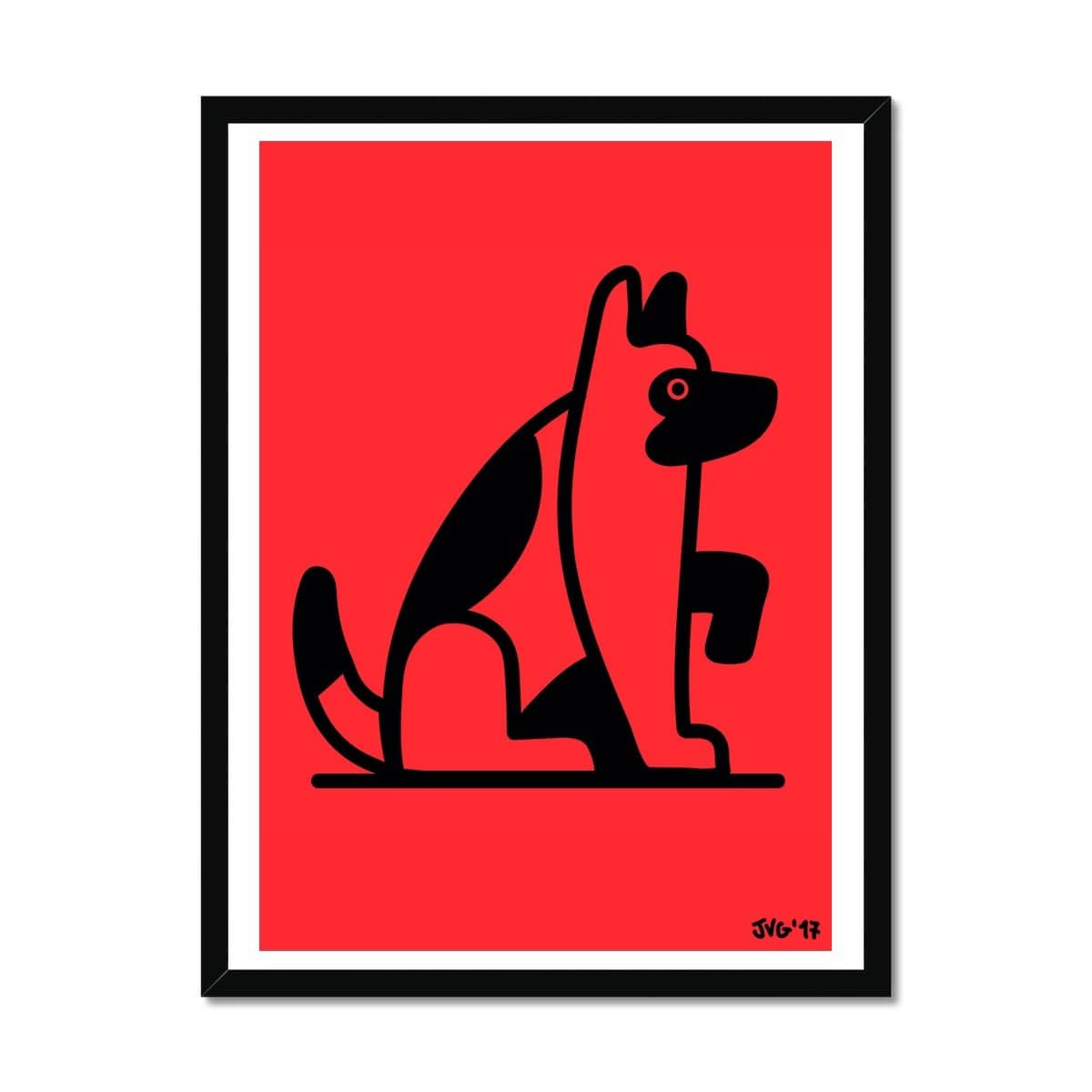 Prodigi Fine art 18"x24" / Black Frame Jasper Van Gestel | Big Bad Shepherd