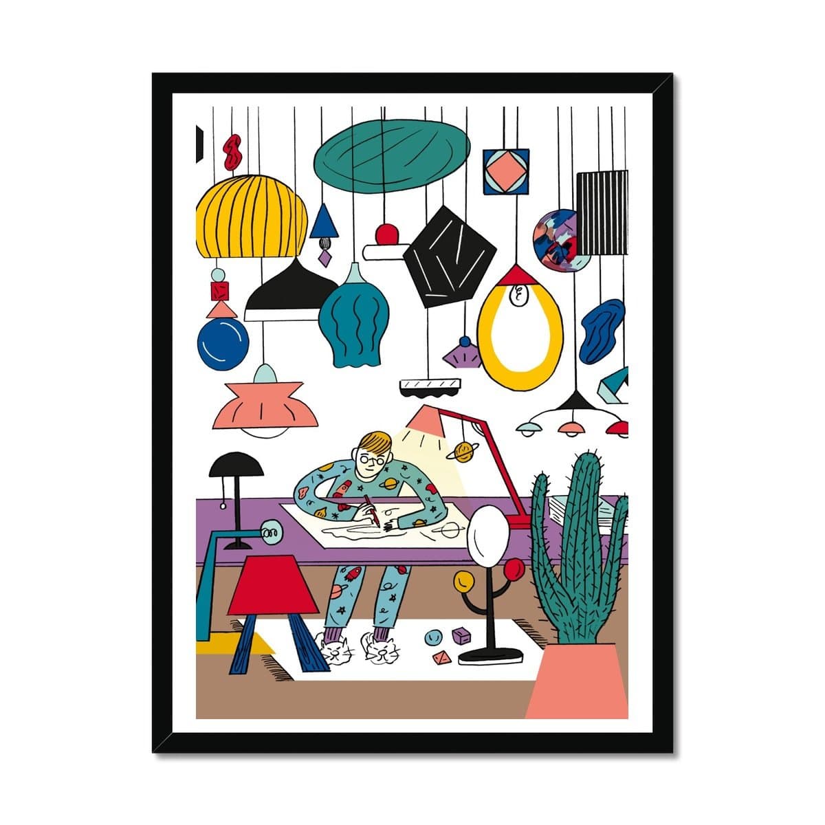 Prodigi Fine art 18"x24" / Black Frame Ji Hyun Yu | A Lamp Guy