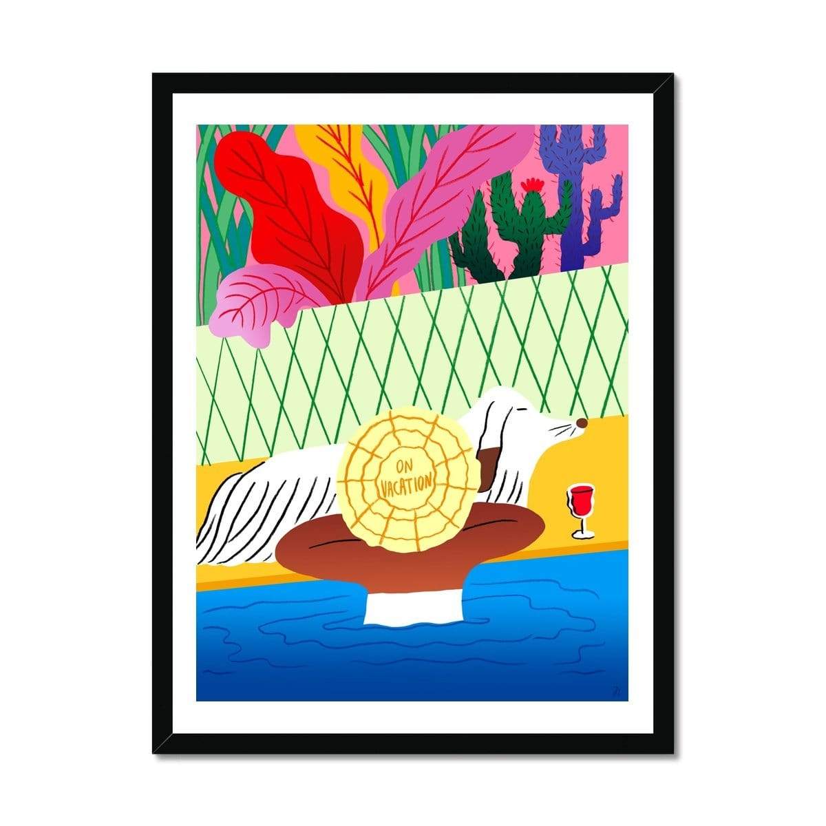 Prodigi Fine art 18"x24" / Black Frame Ji Hyun Yu | On Vacation Framed Print