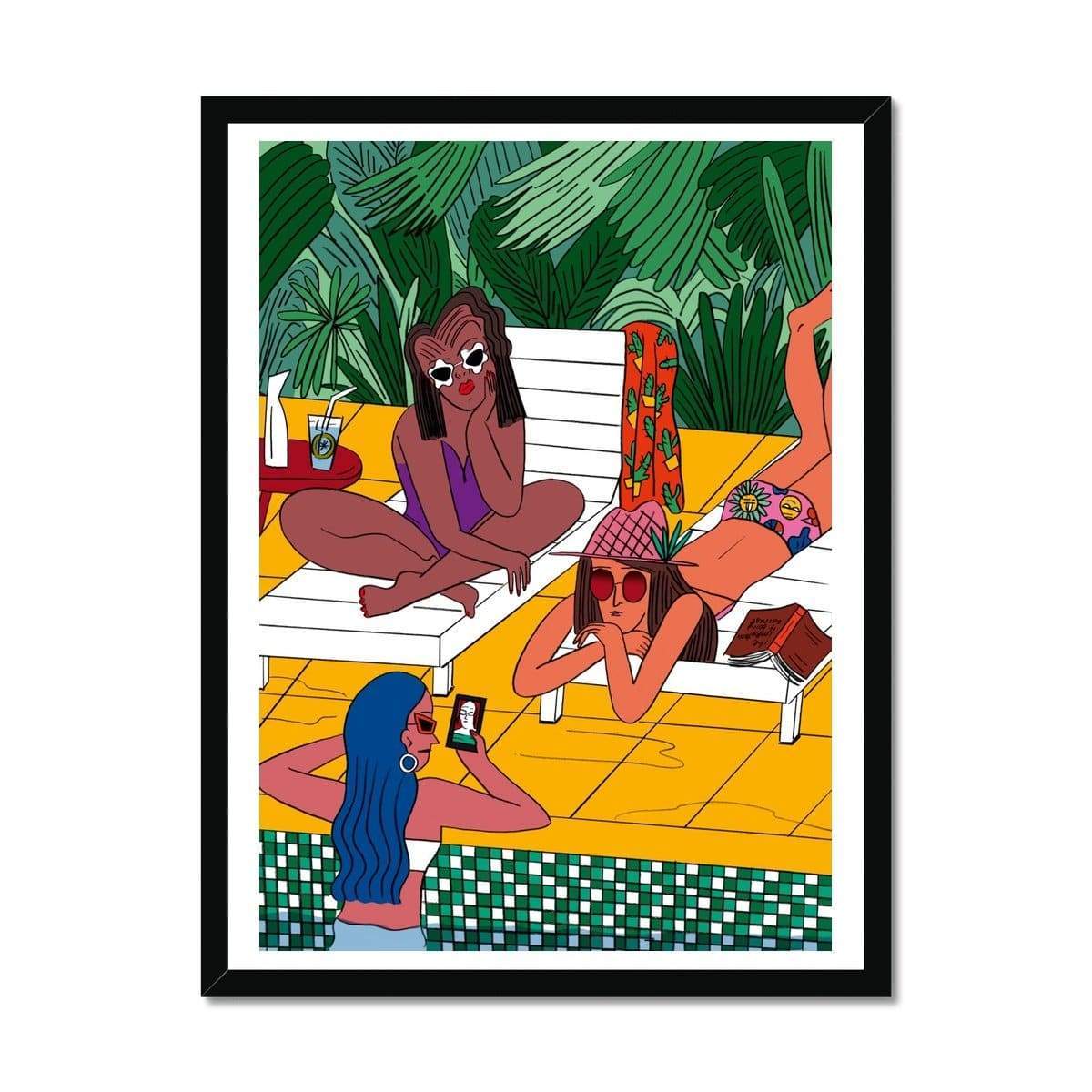 Prodigi Fine art 18"x24" / Black Frame Ji Hyun Yu | Three Girls