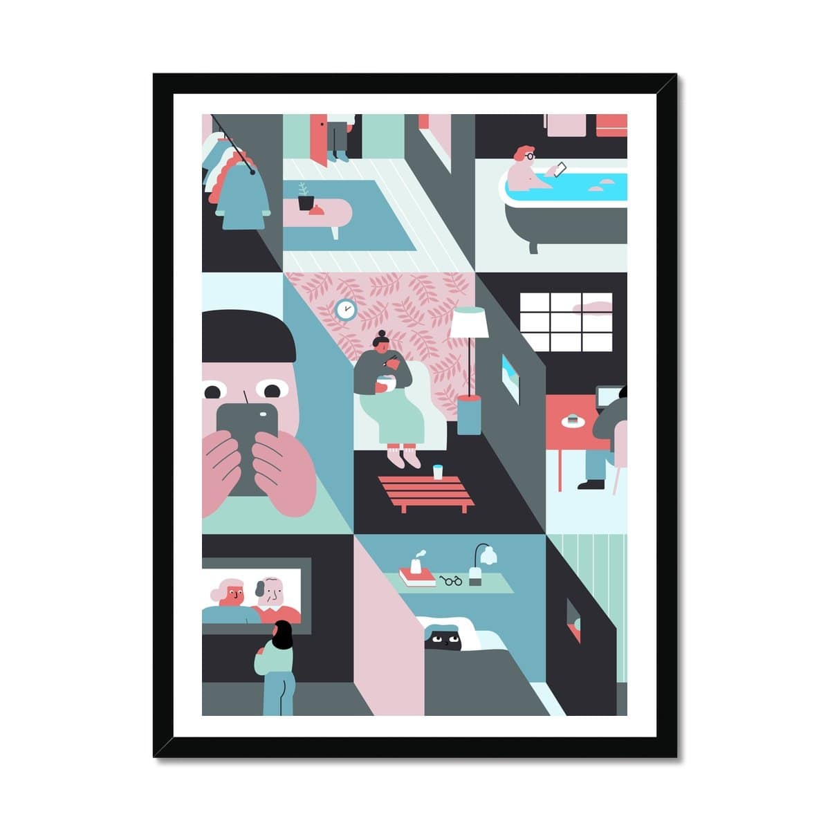 Prodigi Fine art 18"x24" / Black Frame Jing Wei | Epidemic