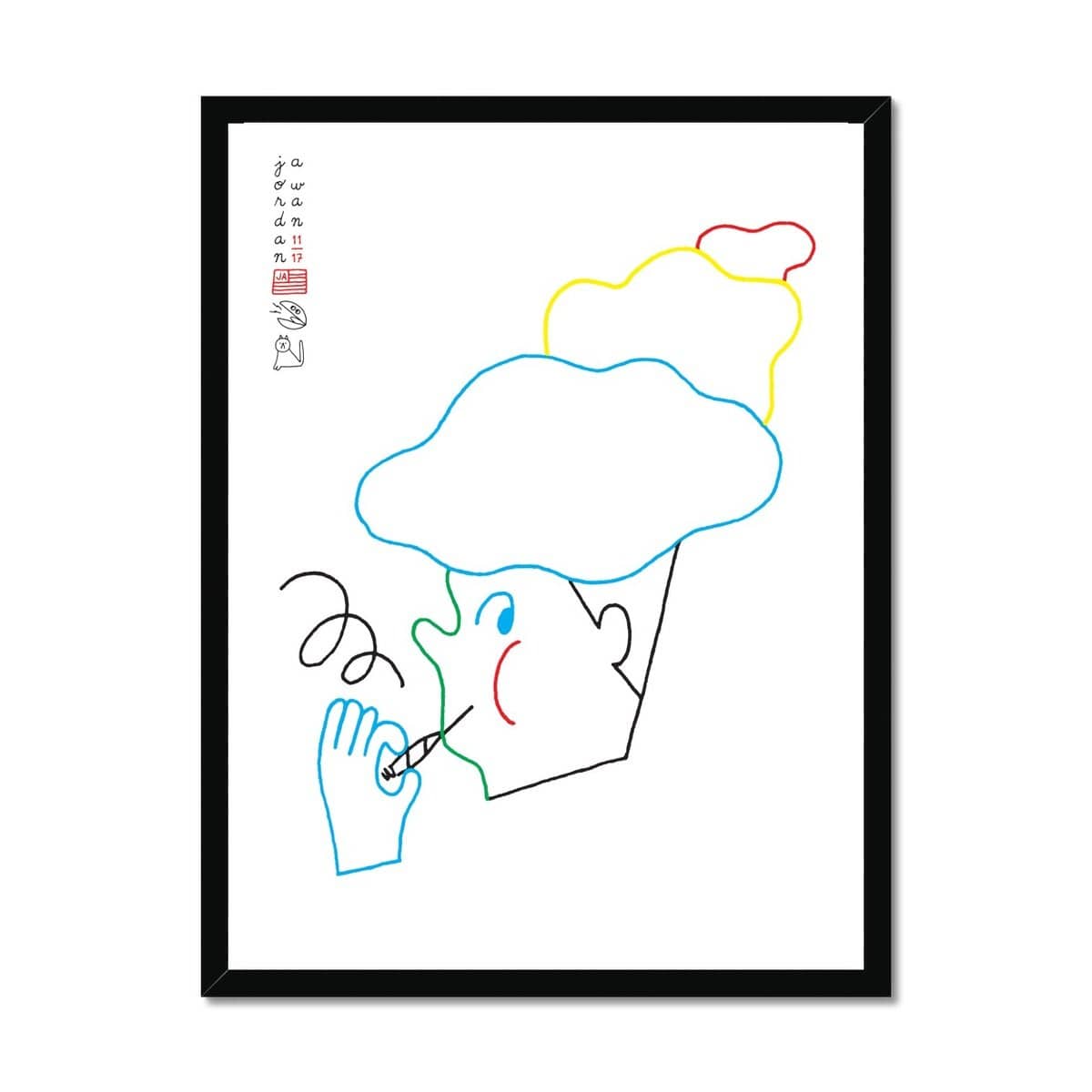 Prodigi Fine art 18"x24" / Black Frame Jordan Awan | Smoker Three