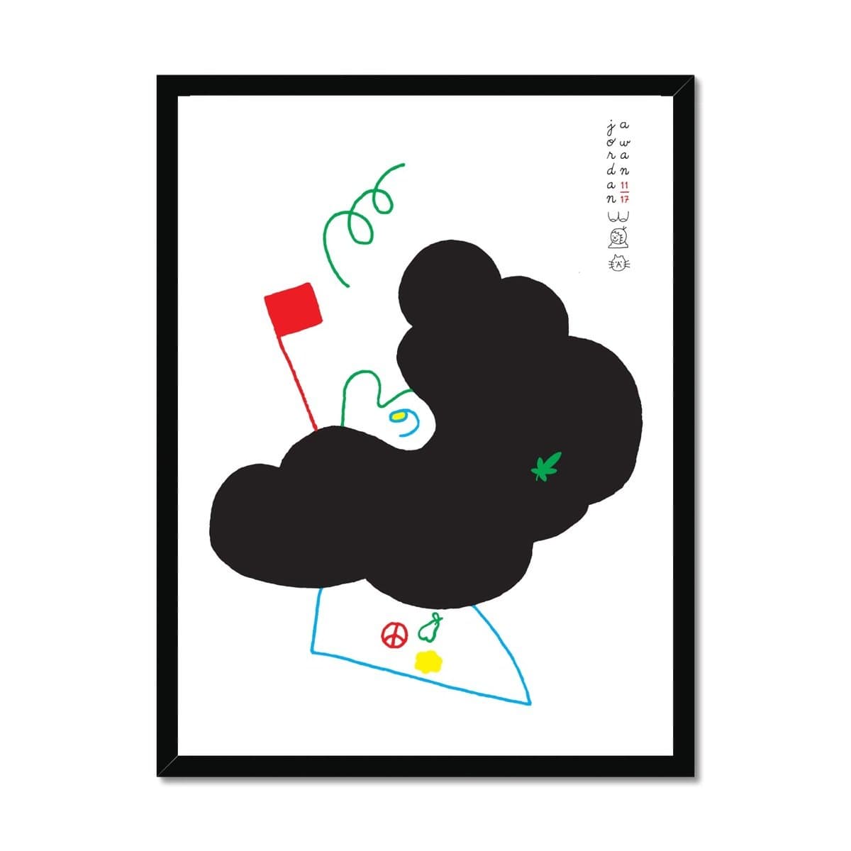 Prodigi Fine art 18"x24" / Black Frame Jordan Awan | Smoker Two