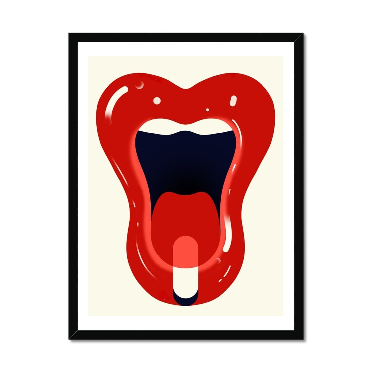 Prodigi Fine art 18"x24" / Black Frame Jordan Robertson | Red Lips