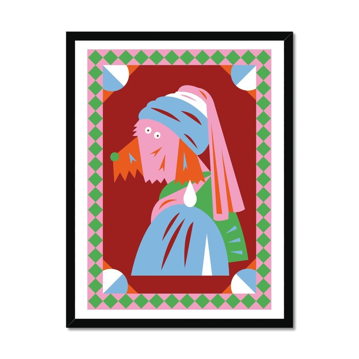 Prodigi Fine art 18"x24" / Black Frame Katharina Bourjau | Dog With Pearl Earring