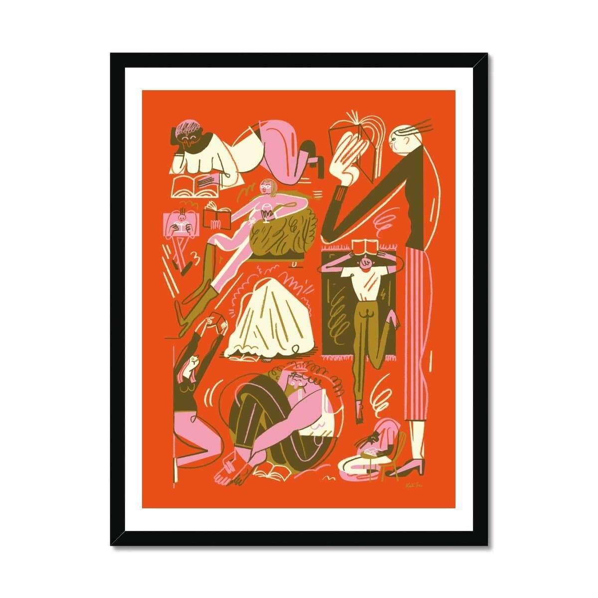 Prodigi Fine art 18"x24" / Black Frame Kati Szilágyi | Bookworms