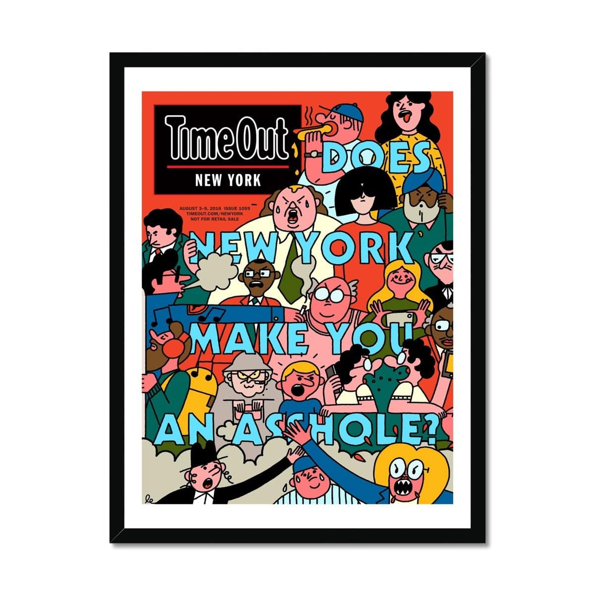 Prodigi Fine art 18"x24" / Black Frame Leon Edler | Does New York Make You an Asshole?