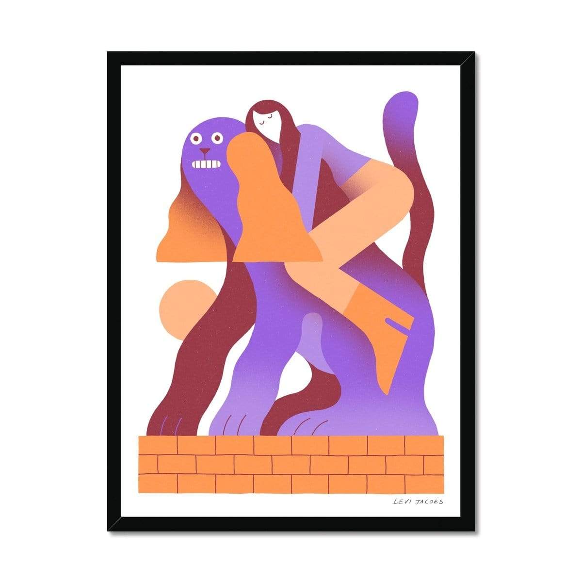 Prodigi Fine art 18"x24" / Black Frame Levi Jacobs | Doggirl