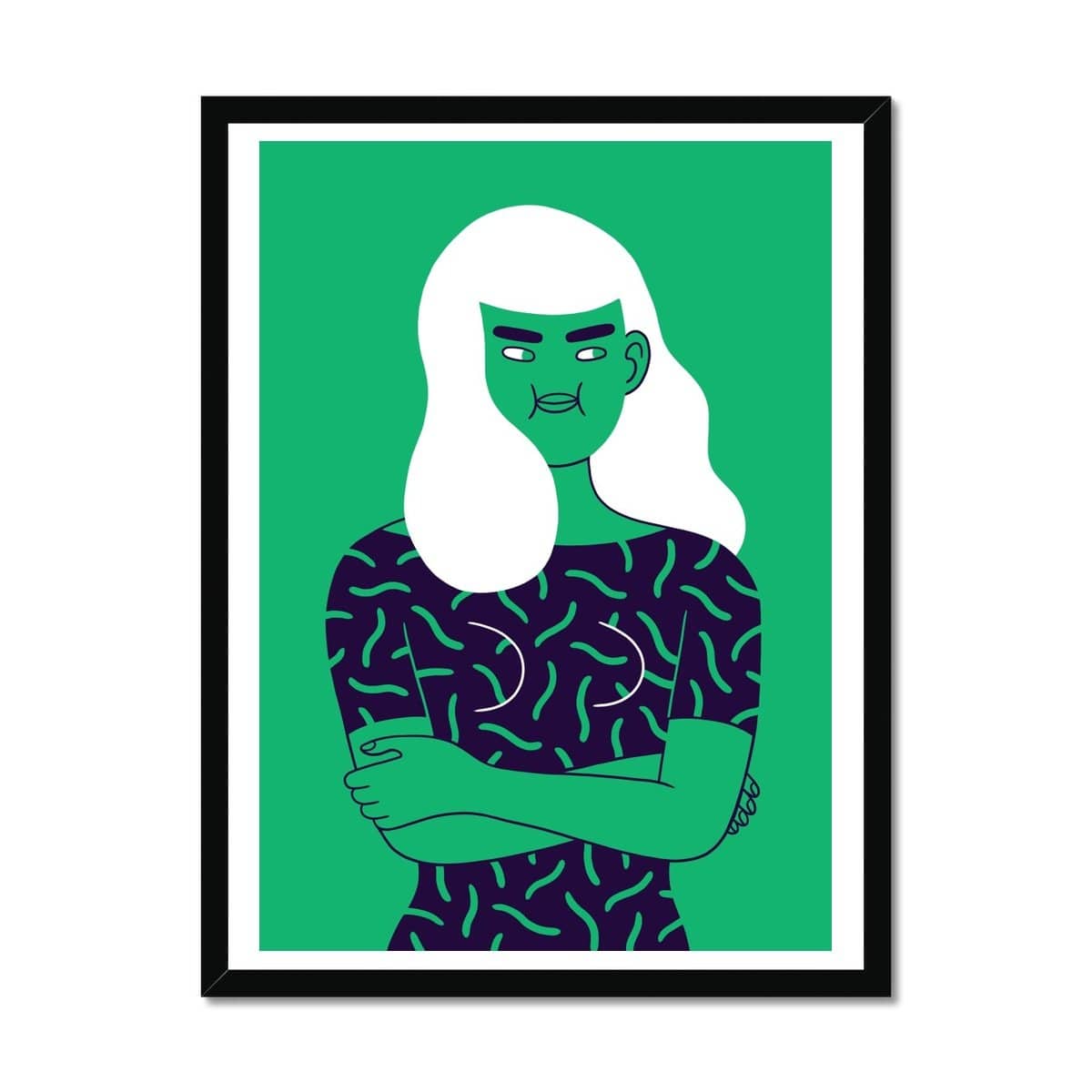 Prodigi Fine art 18"x24" / Black Frame Louise Rosenkrands | Woman