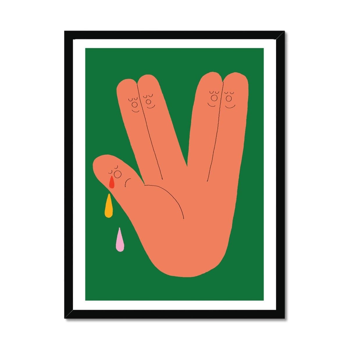 Prodigi Fine art 18"x24" / Black Frame Lukasz Golędzinowski | Sad Finger