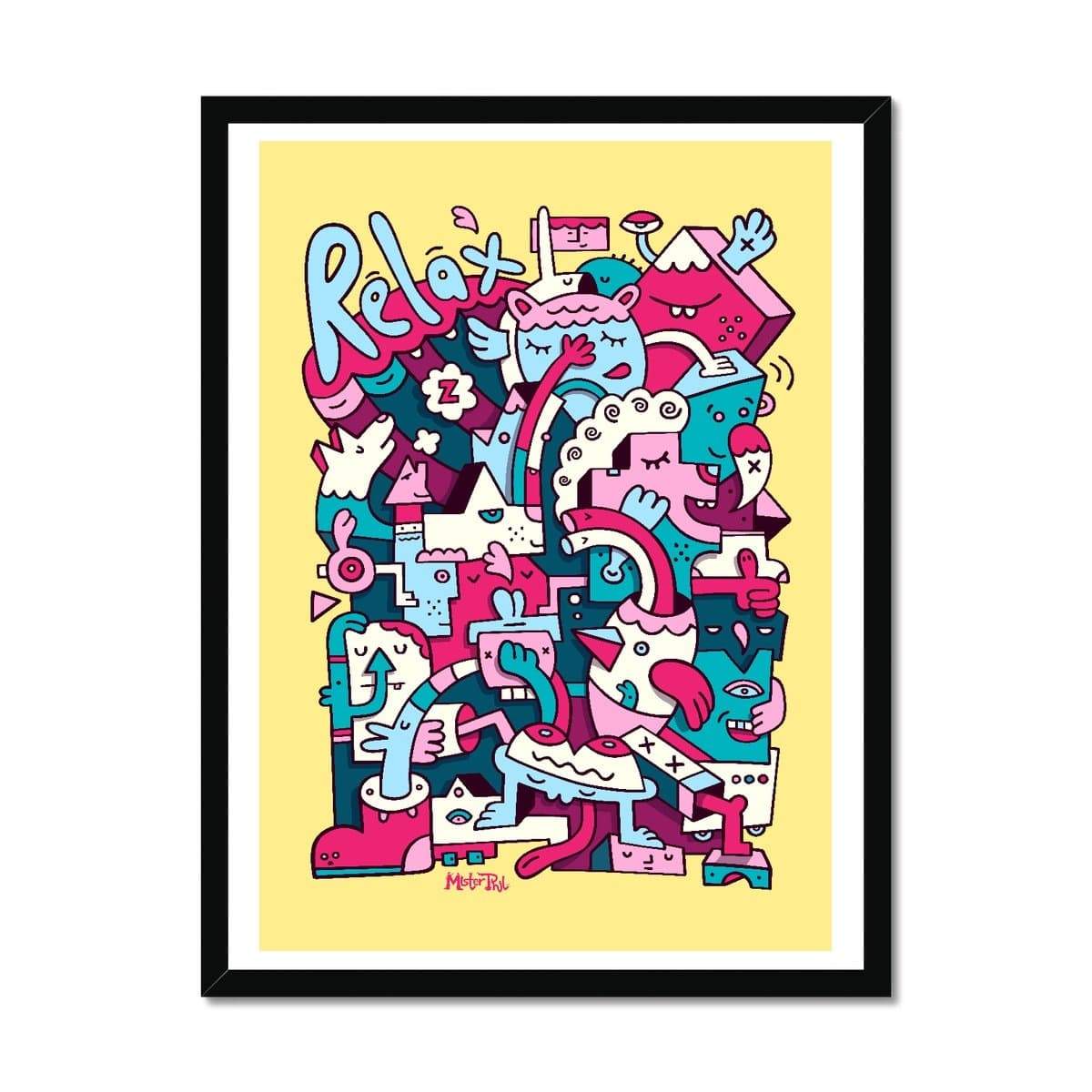 Prodigi Fine art 18"x24" / Black Frame Mister Phil | Relax