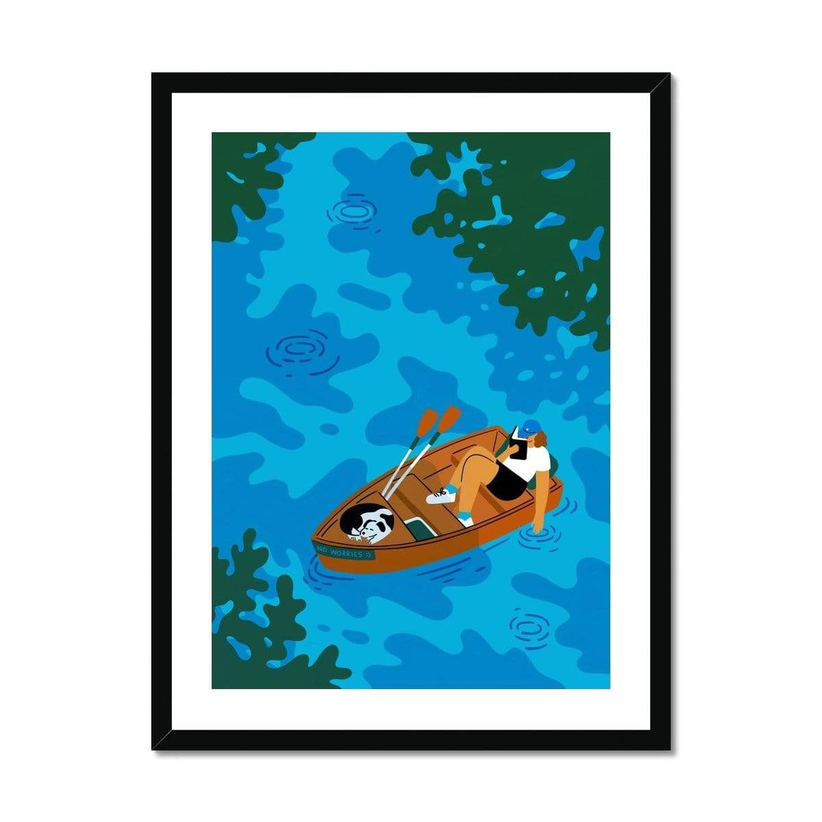 Prodigi Fine art 18"x24" / Black Frame No Worries Framed Print