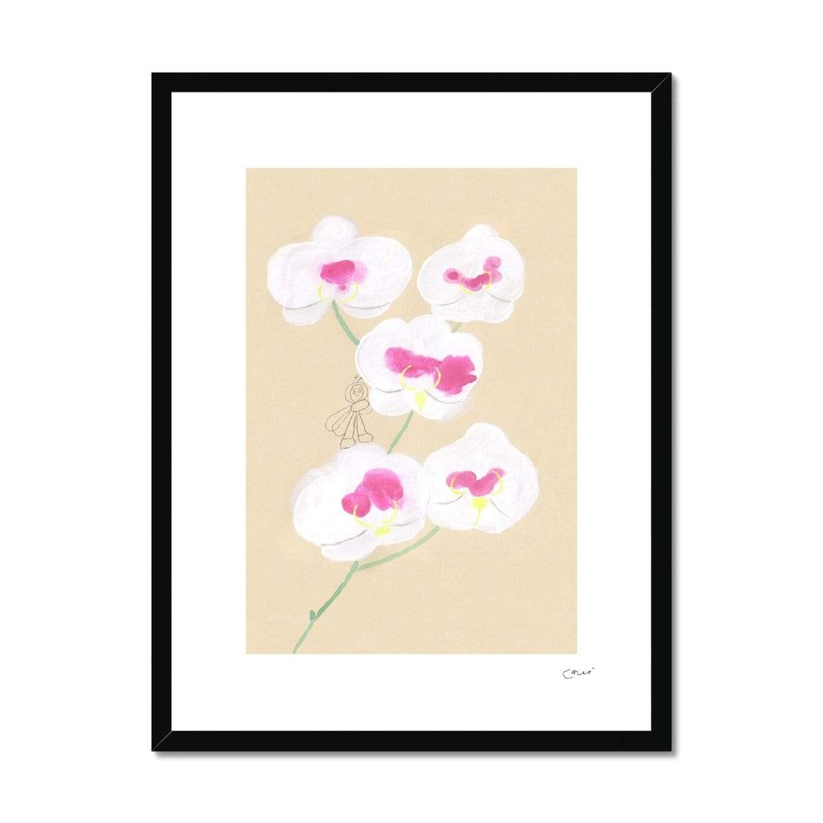 Prodigi Fine art 18"x24" / Black Frame Orchid Framed Print