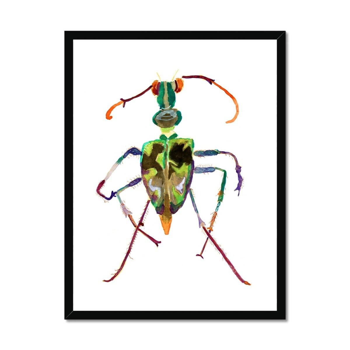 Prodigi Fine art 18"x24" / Black Frame Philomena Powell | Tiger Beetle Framed Print