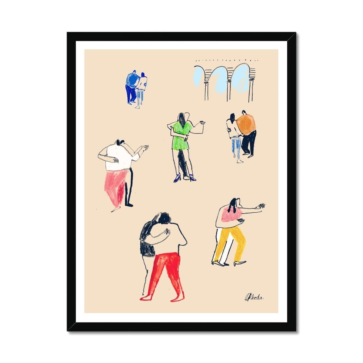 Prodigi Fine art 18"x24" / Black Frame Salsa Class Framed Print