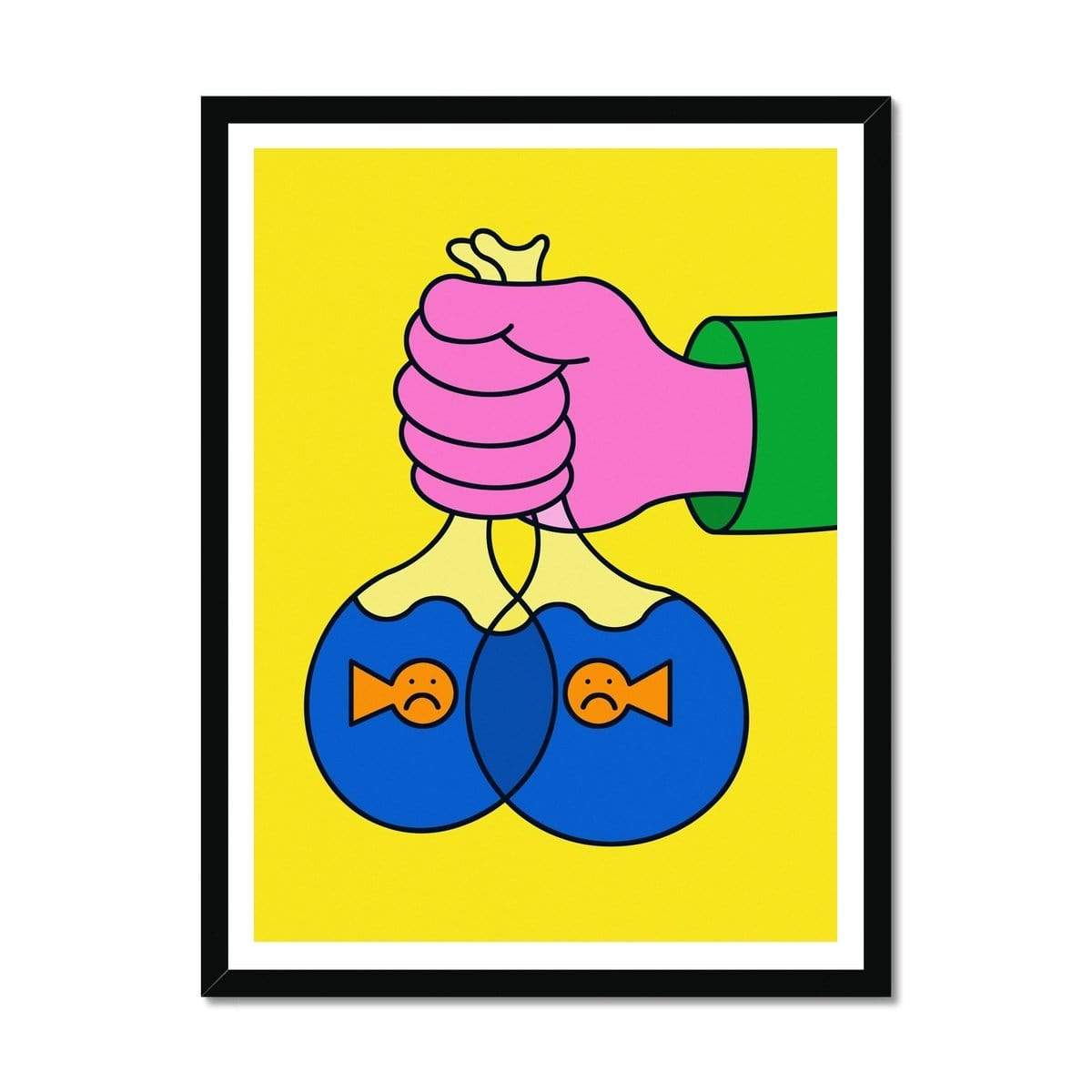 Prodigi Fine art 18"x24" / Black Frame Same Ocean, Different Waves Framed Print