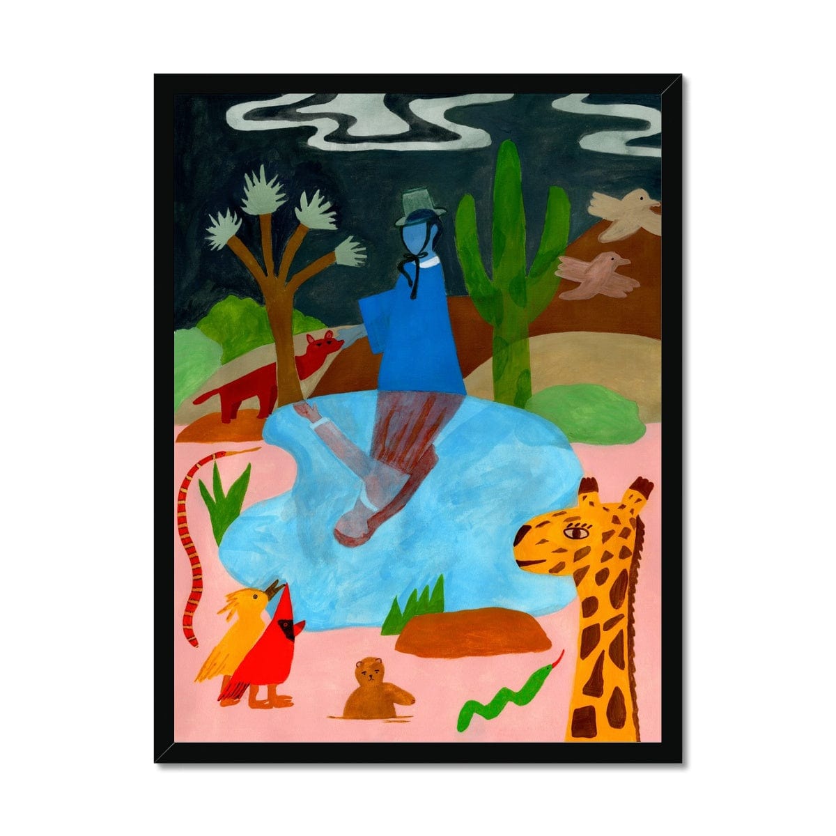 Prodigi Fine art 18"x24" / Black Frame Self Reflection Framed Print