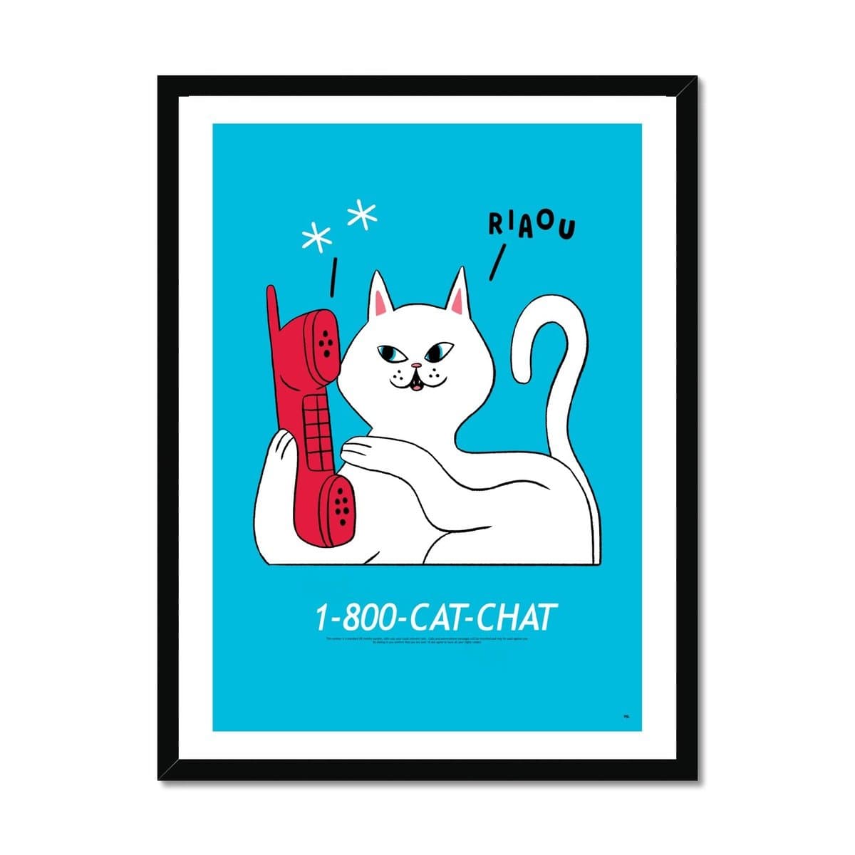 Prodigi Fine art 18"x24" / Black Frame Stephen Maurice Graham | Cat Chat