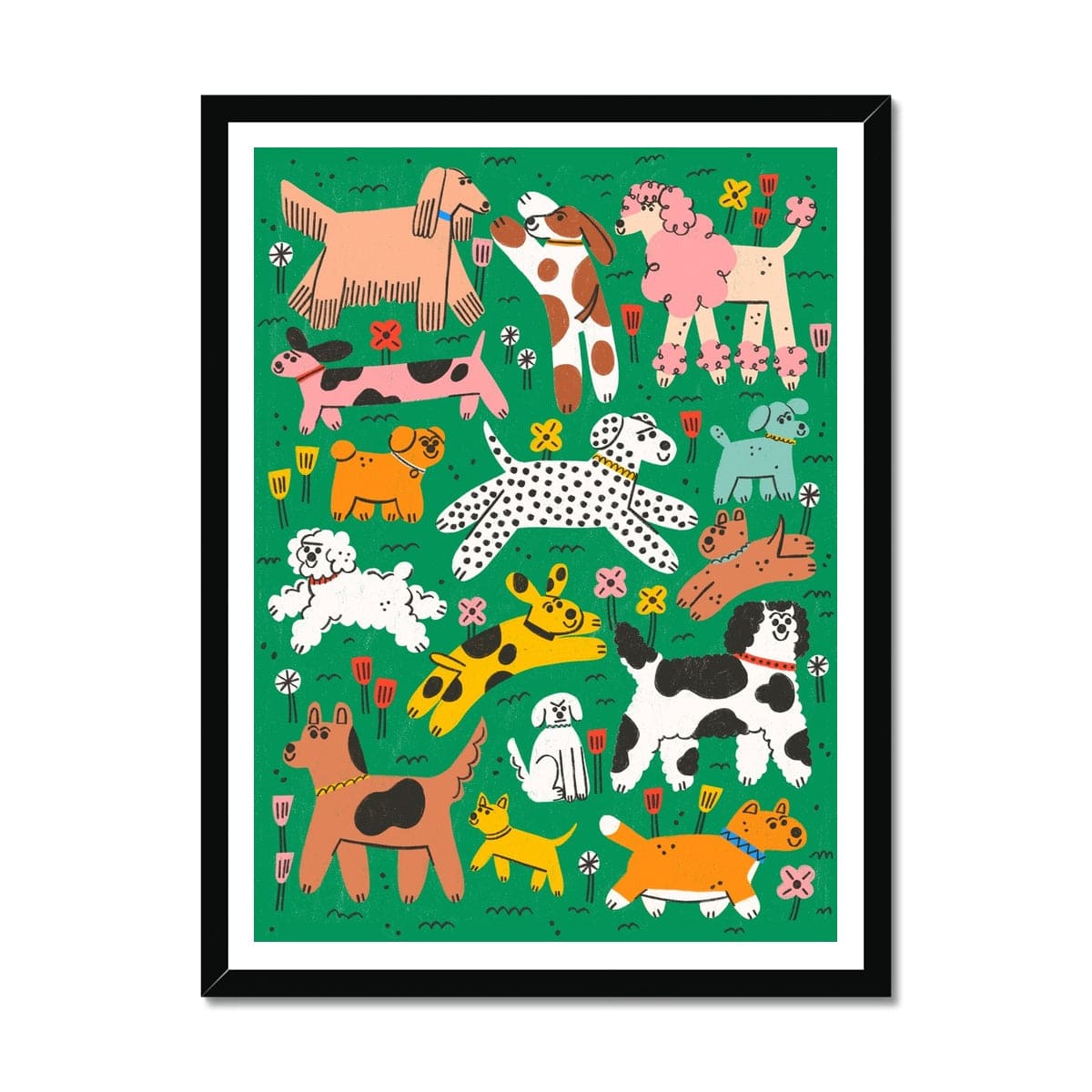 Prodigi Fine art 18"x24" / Black Frame Tess Smith-Roberts - Dogs Framed Print