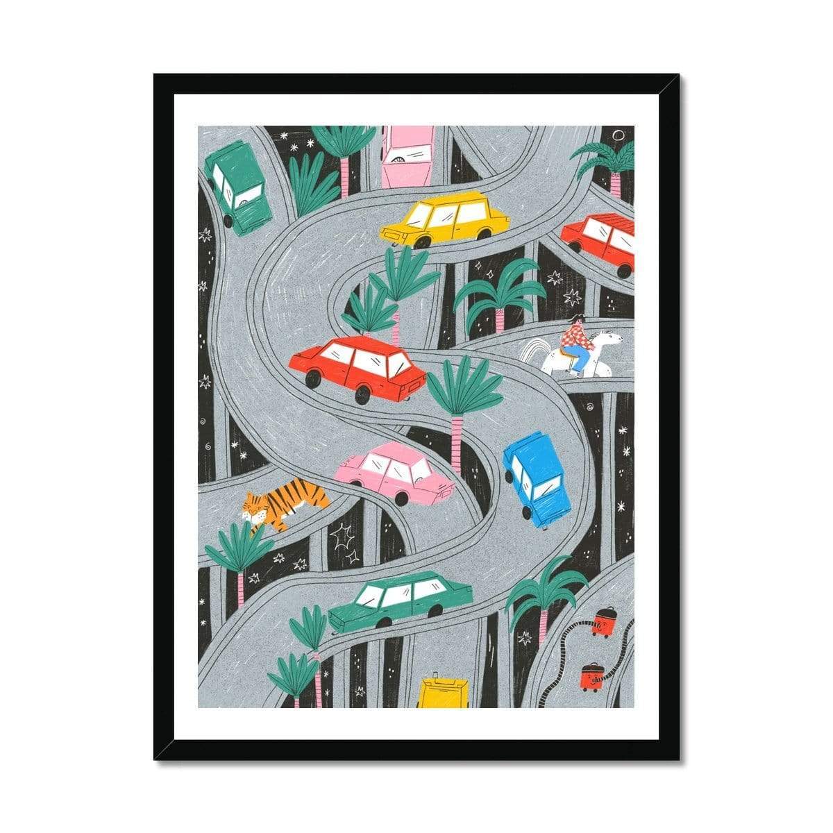 Prodigi Fine art 18"x24" / Black Frame Tess Smith-Roberts | Night Driving