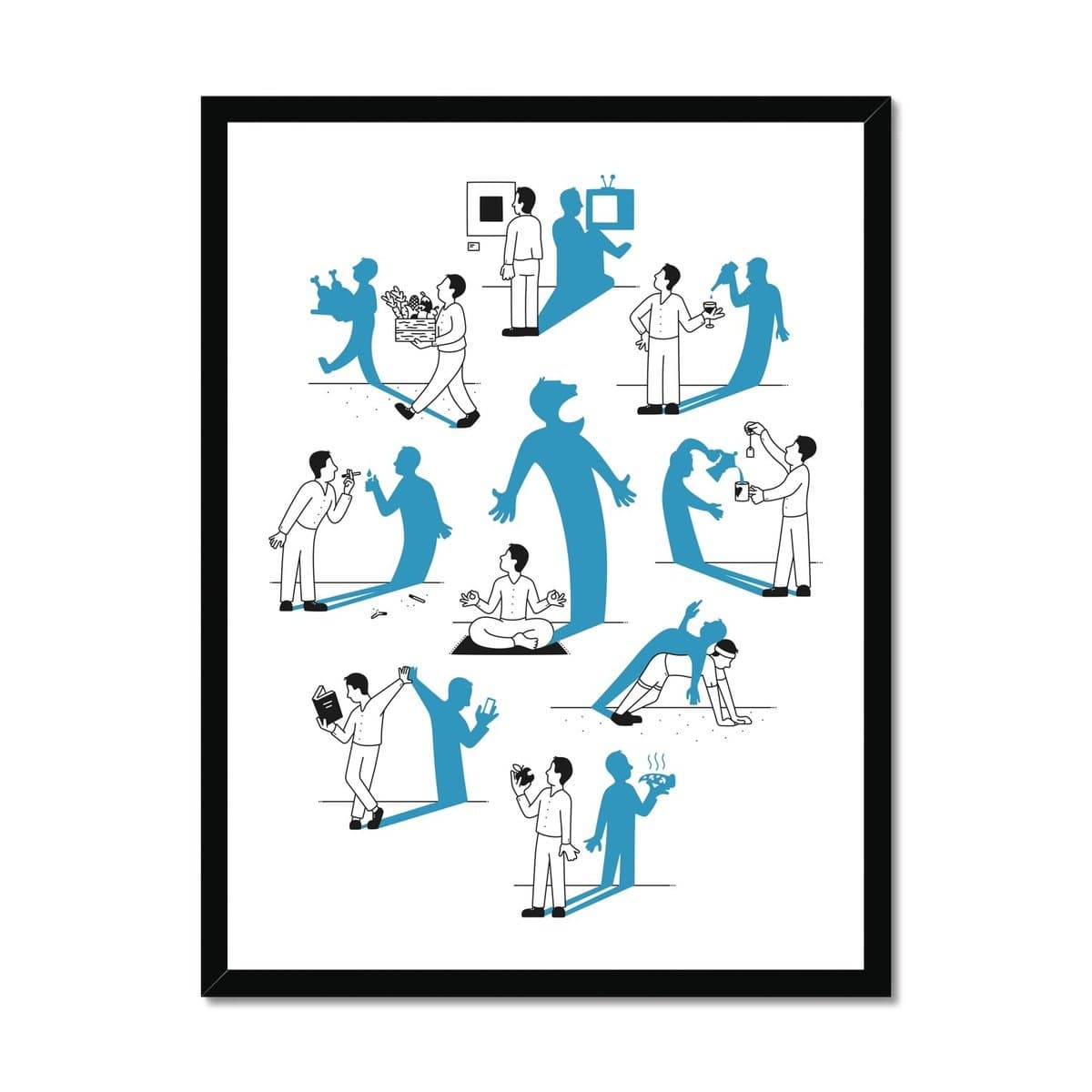 Prodigi Fine art 18"x24" / Black Frame Vices and Virtues Framed Print