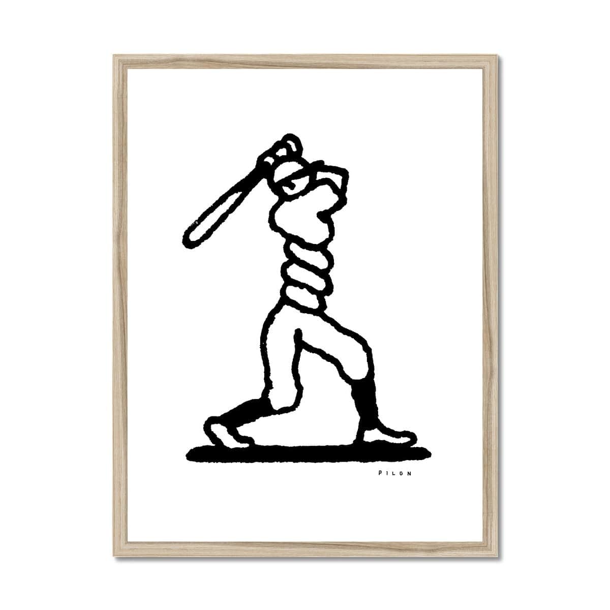 Prodigi Fine art 18"x24" / Natural Frame Alain Pilon | Baseball One