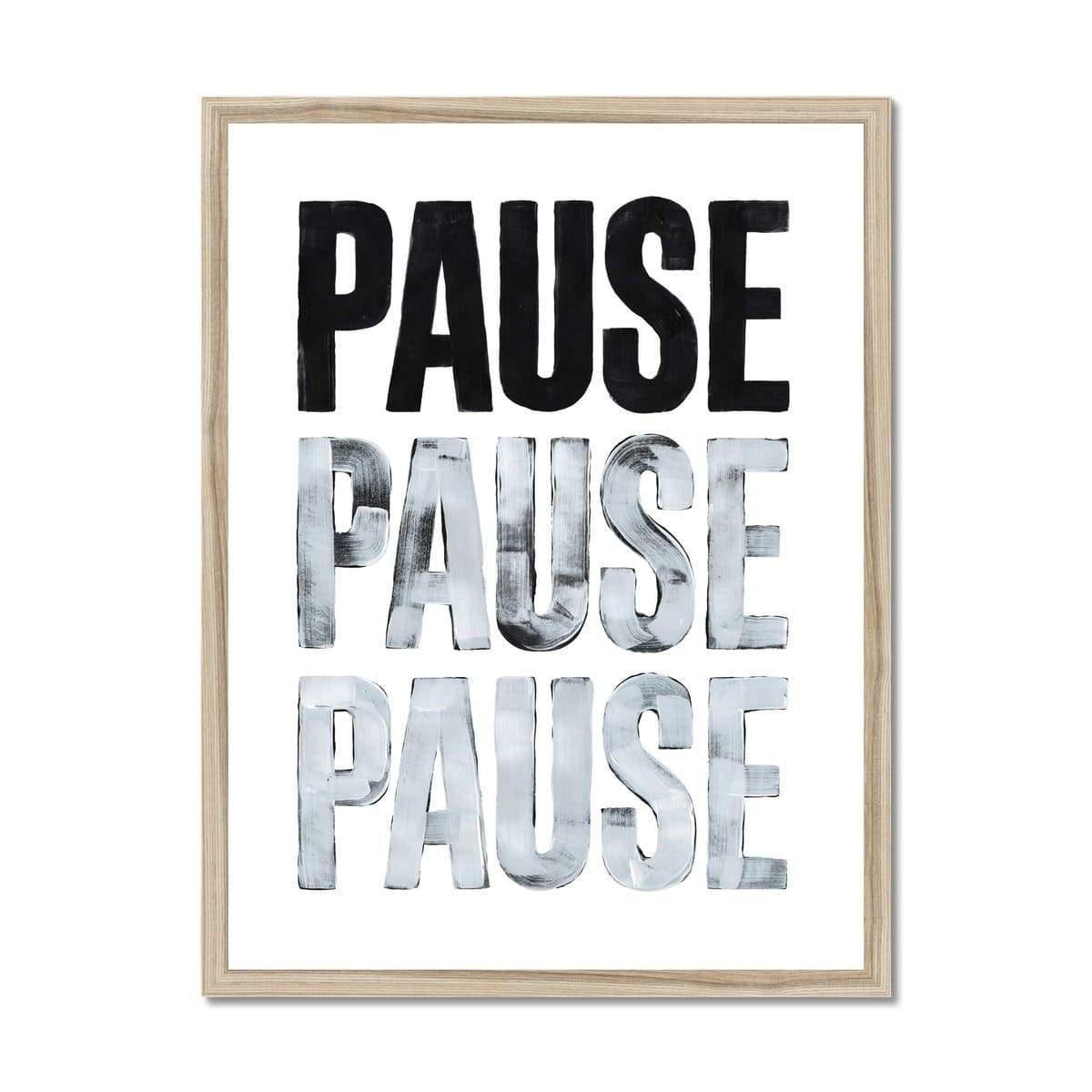 Prodigi Fine art 18"x24" / Natural Frame Chris Clarke | PAUSE Framed Print