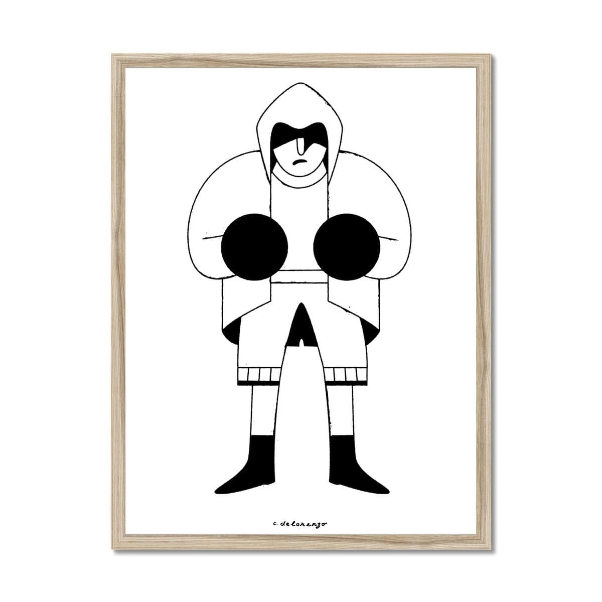 Prodigi Fine art 18"x24" / Natural Frame Christopher Delorenzo | Boxer